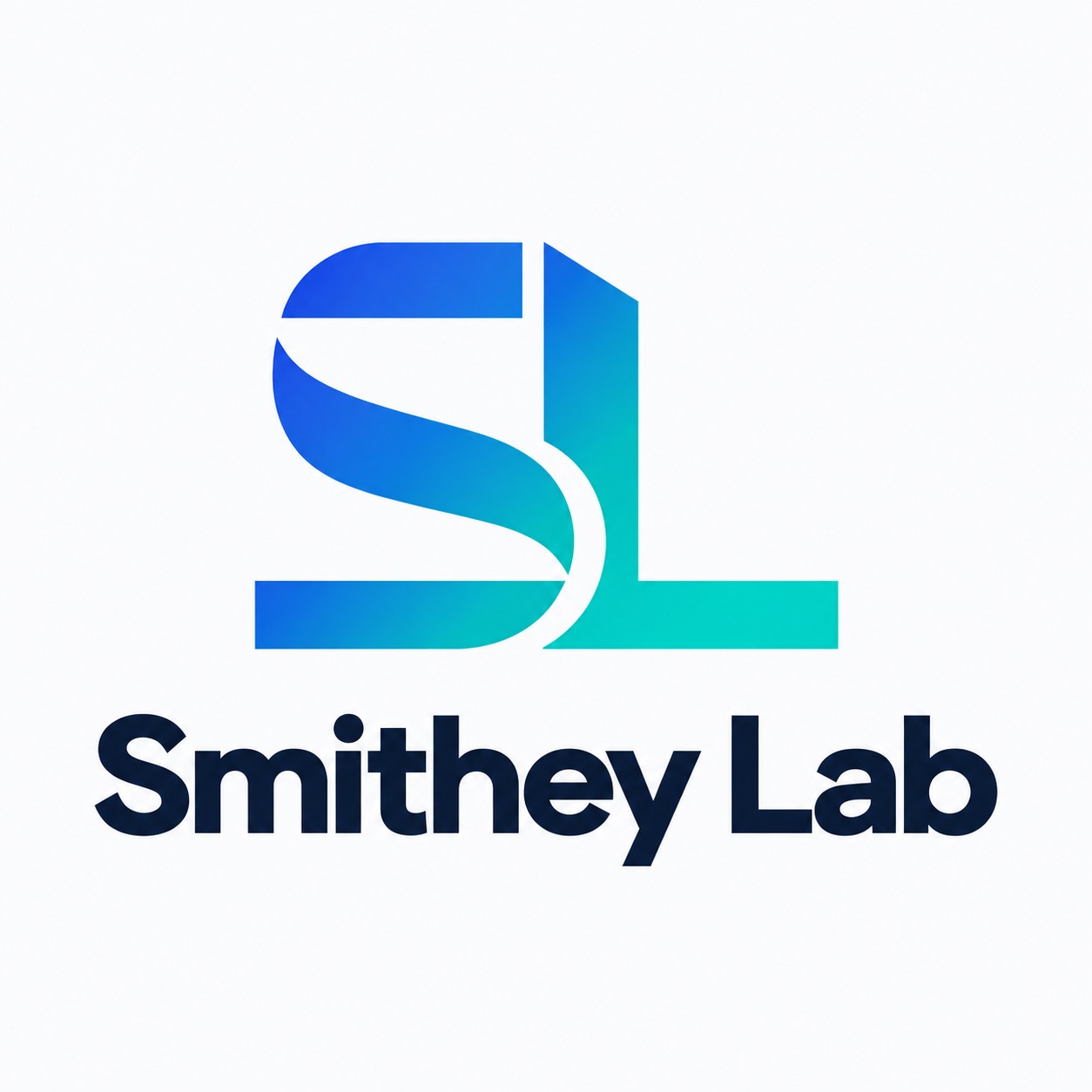 Smithey Lab blue-to-teal SL logo